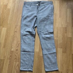 Prince of Wales Glen Plaid slim fit dress pants